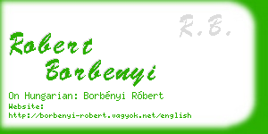robert borbenyi business card